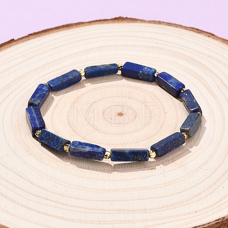 Natural Lapis Lazuli Beads Stretch Bracelets BJEW-F523-04-1