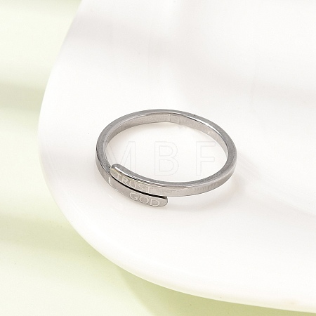 201 Stainless Steel Cuff Open Rings RJEW-Z141-02P-1
