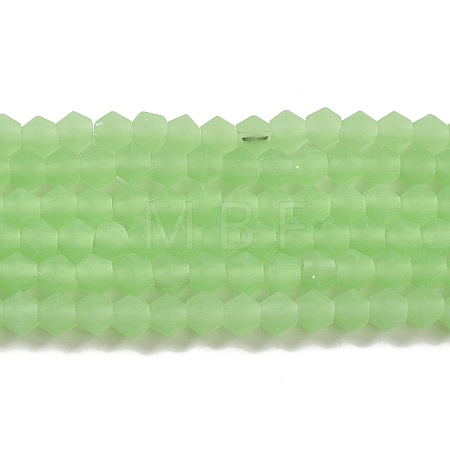 Imitation Jade Frosted Glass Bead Strands GLAA-F029-JM4mm-B01-1