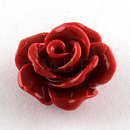 Dyed Flower Synthetical Coral Beads CORA-R011-28D-1