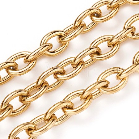 3.28 Feet Ion Plating(IP) 304 Stainless Steel Cable Chains X-CHS-O008-03G-1