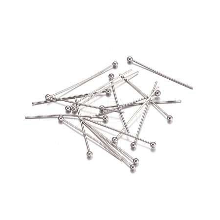 Tarnish Resistant 304 Stainless Steel Ball Head Pins STAS-O105-04-0.6x25mm-1