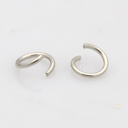 Tarnish Resistant 304 Stainless Steel Open Jump Rings STAS-N015-03-4x0.7mm-1