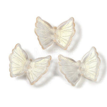 Spray Painted Glass Beads GLAA-Z007-02F-1