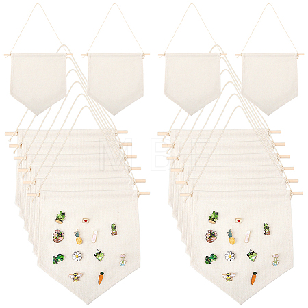 Polycotton Wall Hanging Brooch Jewelry Banner Holder AJEW-WH0596-833B-1