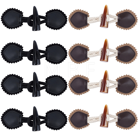 8 Pairs 2 Styles Resin Buttons BUTT-CL0001-09-1