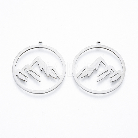 Non-Tarnish 304 Stainless Steel Pendants A-STAS-N090-LA911-1-1