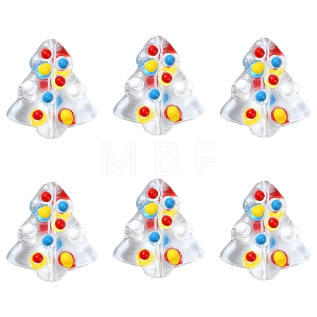 6Pcs Handmade Bumpy Glass Beads Strands LAMP-FS0001-16F-1