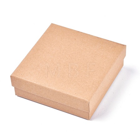 Square Kraft Paper Jewelry Boxes CBOX-L008-002-1
