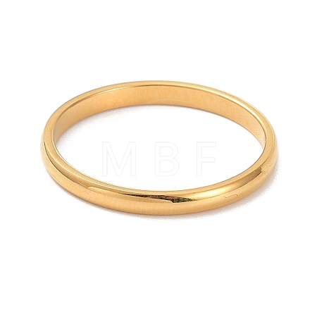 2mm Polished Plain Dome Finger Ring for Girl Women RJEW-C012-05C-G-1