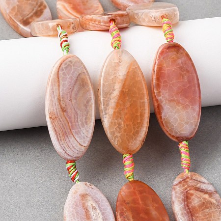 Natural Fire Crackle Agate Beads Strands G-F825-A01-01D-1