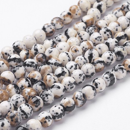 Synthetic Ocean White Jade Bead Strands X-G-J350-10mm-03-1