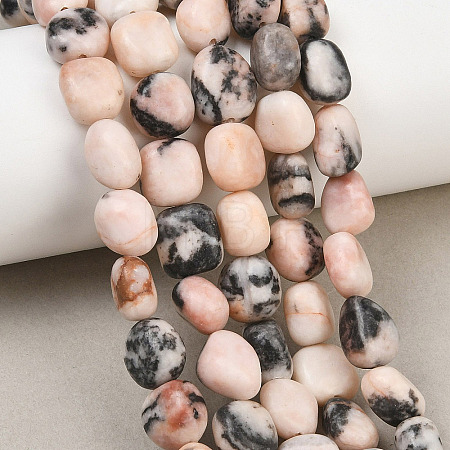 Natural Pink Zebra Jasper Beads Strands GG-CBA787B-A06-1