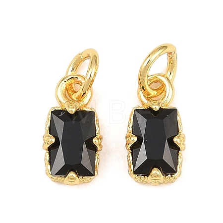 Brass Pave Cubic Zirconia Charms KK-K340-50G-08-1
