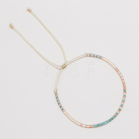 Adjustable Plastic Beaded Slider Bracelets YS6543-11-1
