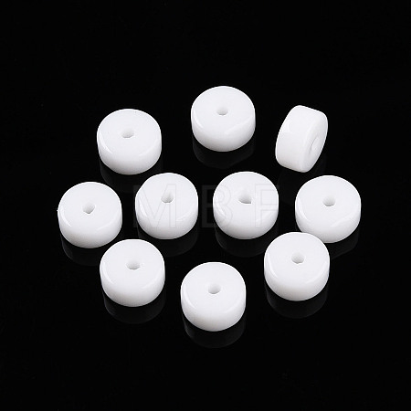 Opaque Solid Color Glass Beads X1-GLAA-N007-6x3mm-A10-1