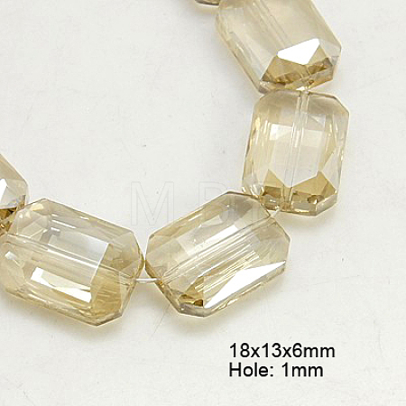 Electroplated Glass Beads EGLA-H002-A-06-1
