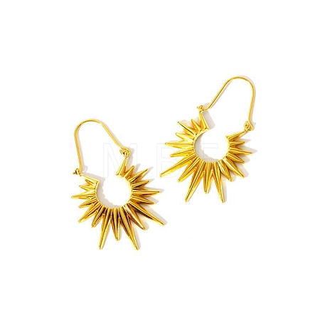 Sunflower 304 Stainless Steel Hoop Earrings for Women ZH6768-2-1