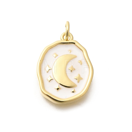 Rack Plating Brass Enamel Pendants KK-L225-029G-04-1