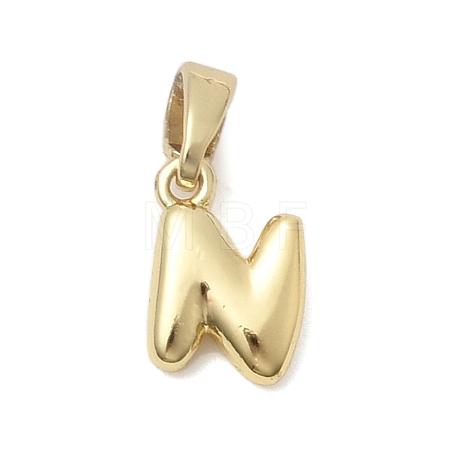 Brass Letter Charms KK-G554-22G-N-1