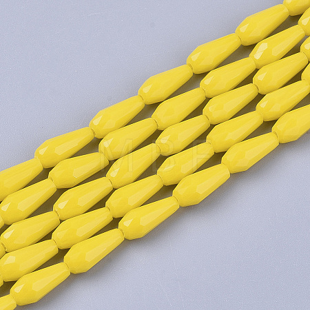 Opaque Solid Color Glass Beads Strands LS-GLAA-T009-001E-1
