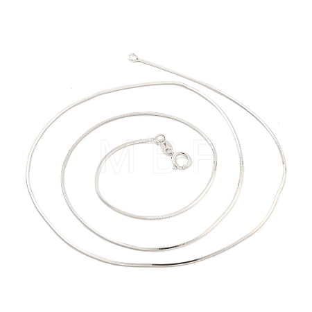 925 Sterling Silver Snake Chain Necklaces NJEW-C052-18P-1