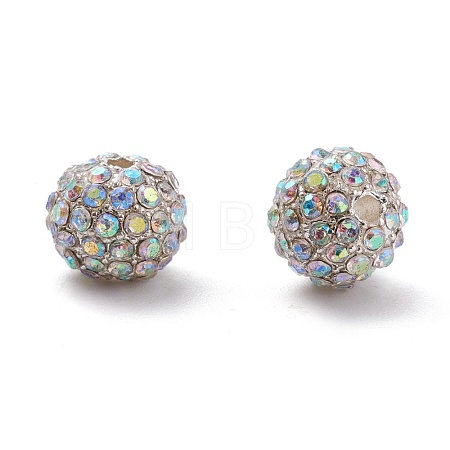 Alloy Rhinestone Beads RB-A034-10mm-A28S-1