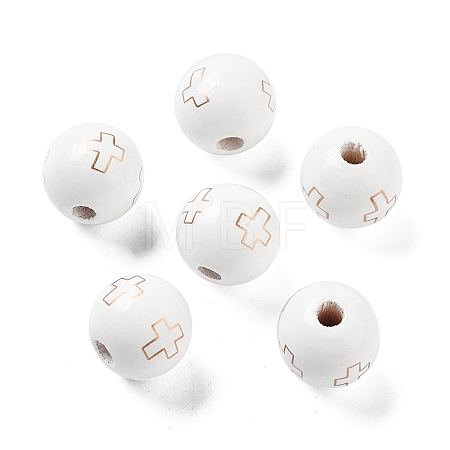 Wood European Beads WOOD-M011-08-1