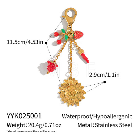 Stainless Steel Enamel Pendant Decorations HK1101-1-1