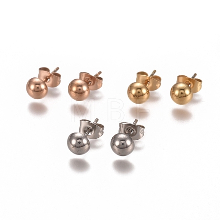 304 Stainless Steel Stud Earrings EJEW-L215-55A-1