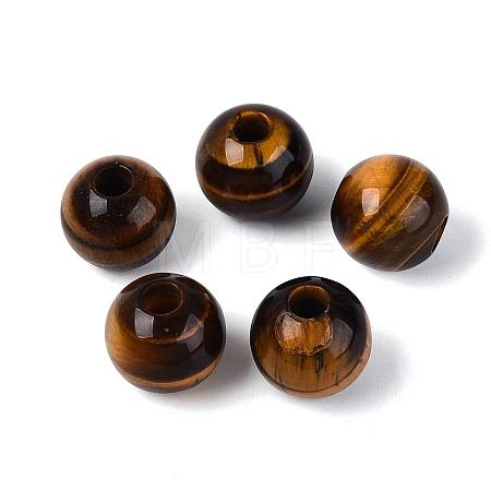 Natural Tiger Eye European Beads G-Q602-09C-10-1