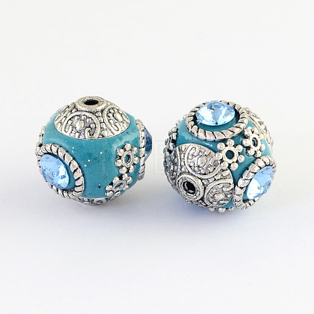 Handmade Indonesia Round Beads IPDL-R400-07-1