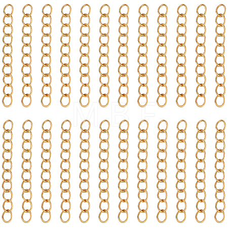 100Pcs Ion Plating(IP) 304 Stainless Steel Chain Extender STAS-BBC0006-14A-1
