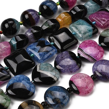 Natural Agate Beads Strands G-F820-A01-01-1