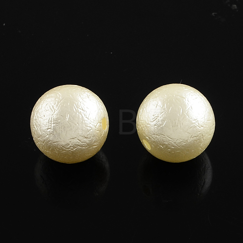 ABS Plastic Imitation Pearl Round Beads X-SACR-Q105-24A-1