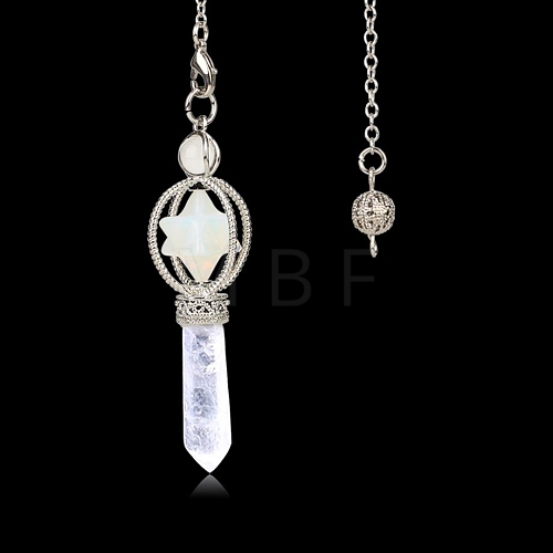 Opalite Hexagonal Pointed Dowsing Pendulums PW-WG0B402-08-1