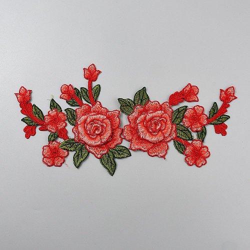 Flower Embroidery Cloth Iron On/Sew On Patches DIY-WH20050-13C-1