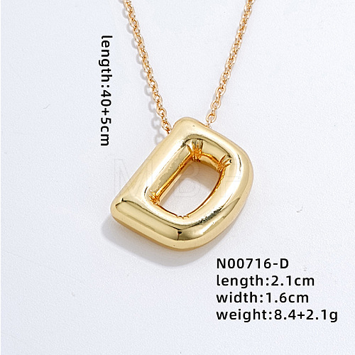 Stainless Steel Party Balloon Letter Pendant Cable Chain Necklaces for Women YF1942-4-1