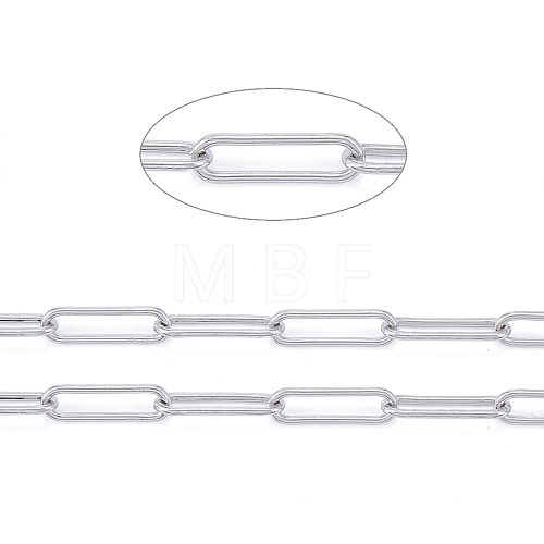 304 Stainless Steel Paperclip Chains CHS-F011-03B-P-1