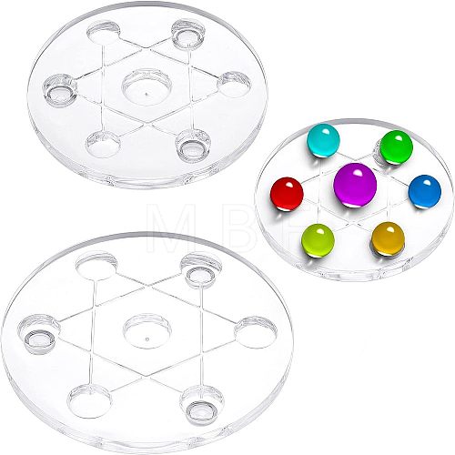 Fingerinspire 3Pcs 3 Style PVC Seven Star Disk AJEW-FG0001-62-1