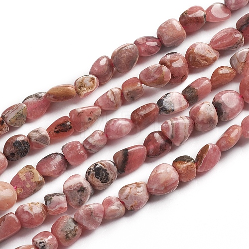 Natural Rhodonite Beads Strands G-D0002-B23-1