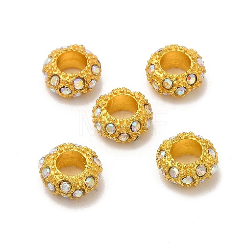 Alloy Rhinestone European Beads CPDL-H999-18G-1