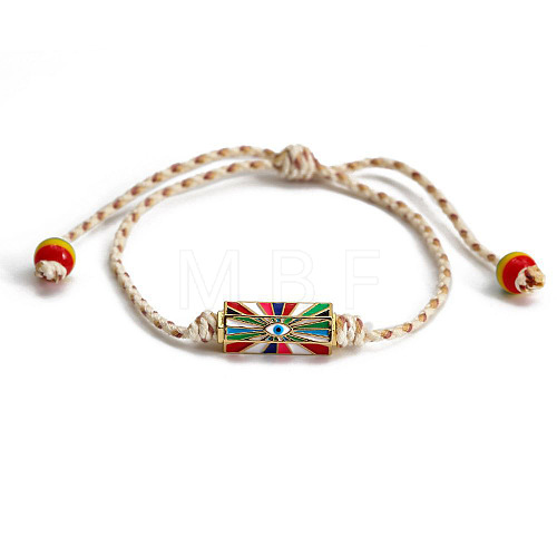 Evil Eye Cotton Cord Bracelets PW-WG911A8-04-1