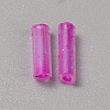 300Pcs Transparent Glass Round Bugle Beads GLAA-WH0015-74K-2
