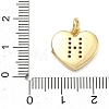Brass Micro Pave Clear Cubic Zirconia Pendants KK-D229-01G-08-3