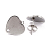 Non-Tarnish 304 Stainless Steel Stud Earring Findings EJEW-O104-15P-2