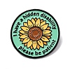 Hidden Disability Sunflower Pin Enamel Pins JEWB-A038-09EB-1