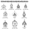 100Pcs 10 Styles Tibetan Style Zinc Alloy Charms TIBEP-CJ0003-08-2