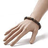Gemstone & Om Mani Padme Hum Coconut Beaded Stretch Bracelet for Women BJEW-JB09152-5