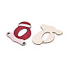 26Pcs UV Single Face Printed Wood Pendant Decorations WOOD-N020-40-3